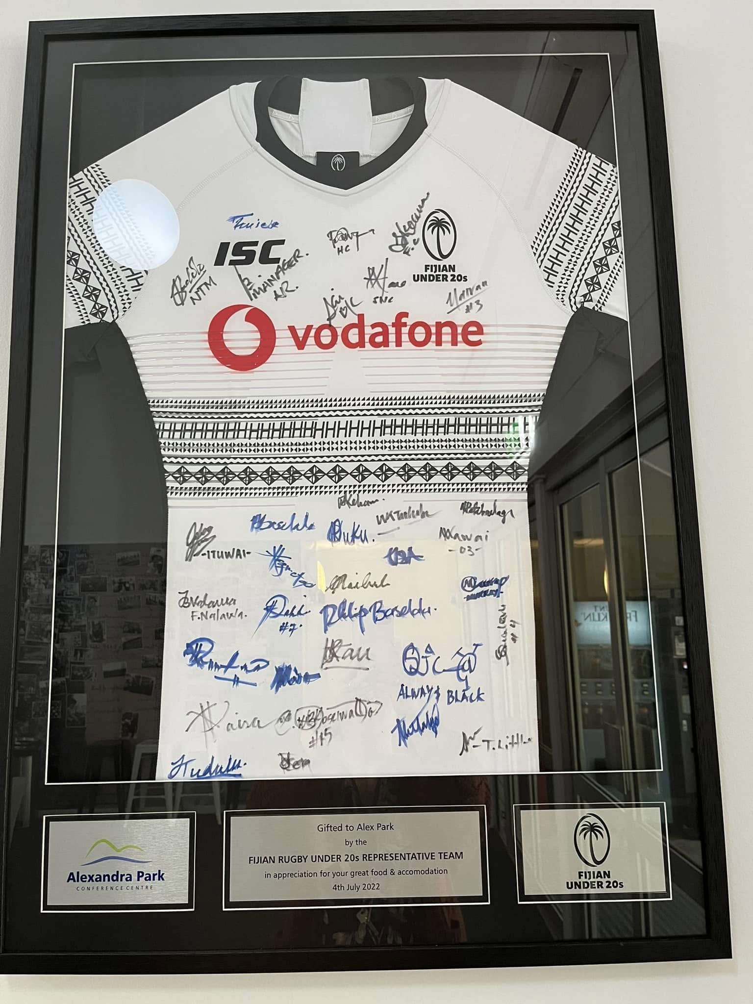 Signed Fiji rugby shirt